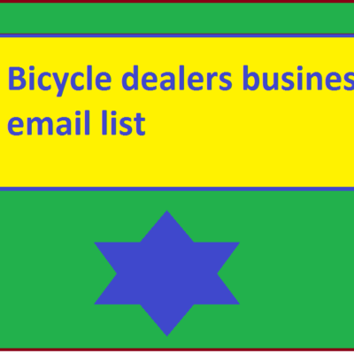 Bicycle dealers business email list