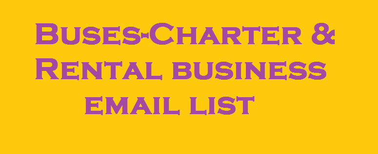 Buses-Charter & Rental business email list