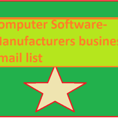 Computer Software-Manufacturers business email list