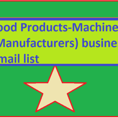 Food Products-Machinery (Manufacturers) business email list