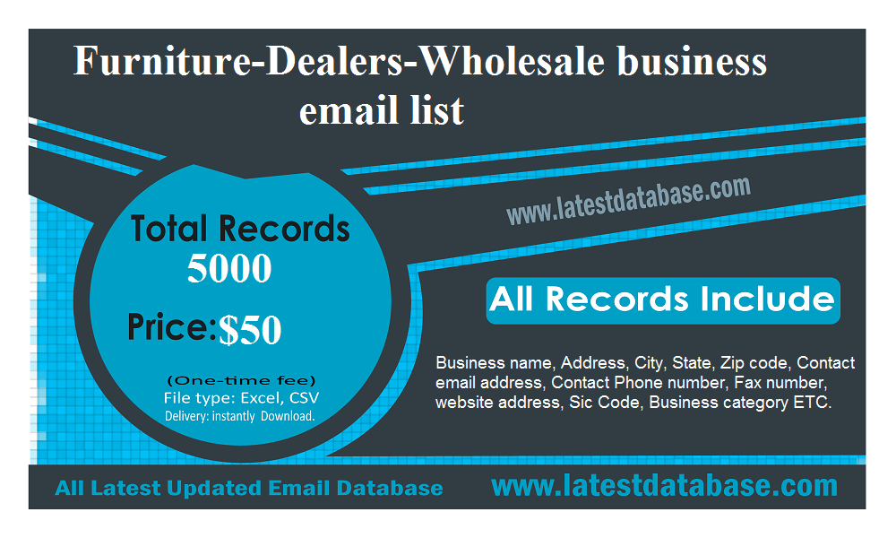 Furniture-Dealers-Wholesale business email list Edit