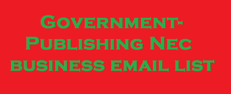 Government-Publishing Nec business email list