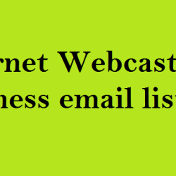 Internet Webcasting business email list