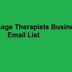 Massage Therapists business email list