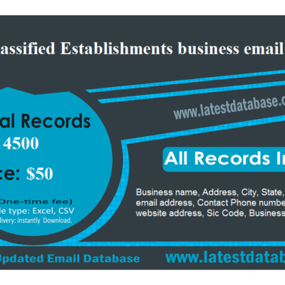 Nonclassified Establishments business email list