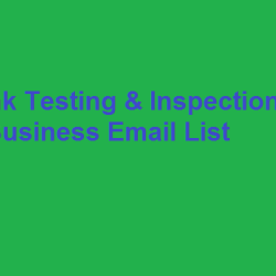 Tank Testing & Inspection business email list