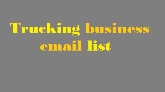 Trucking business email list