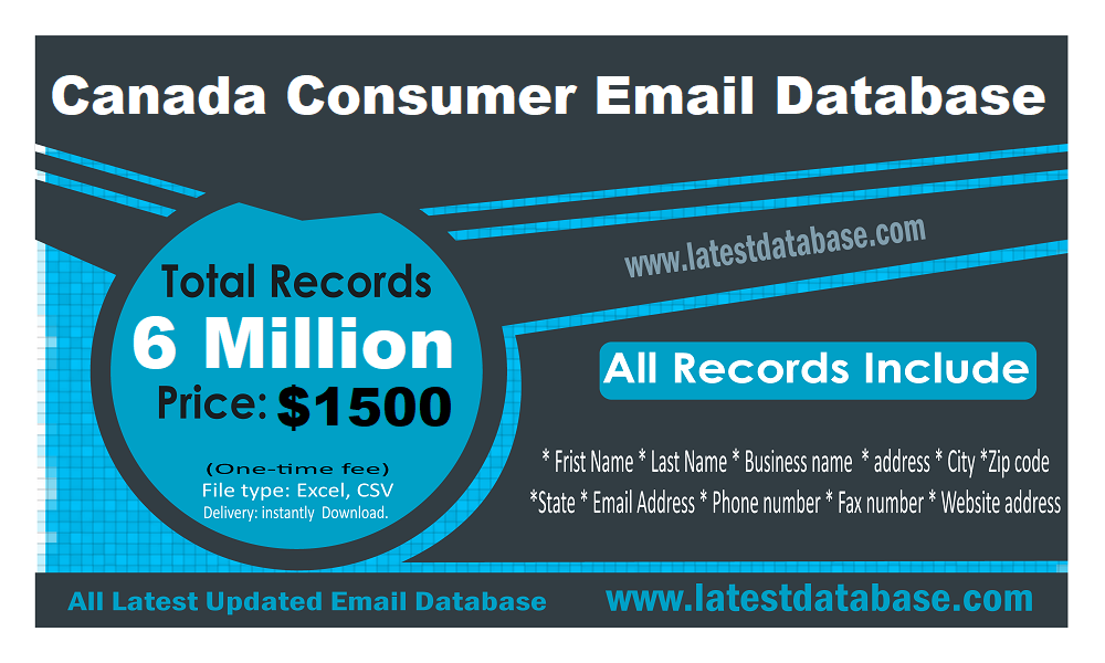 Canada Consumer Email Database