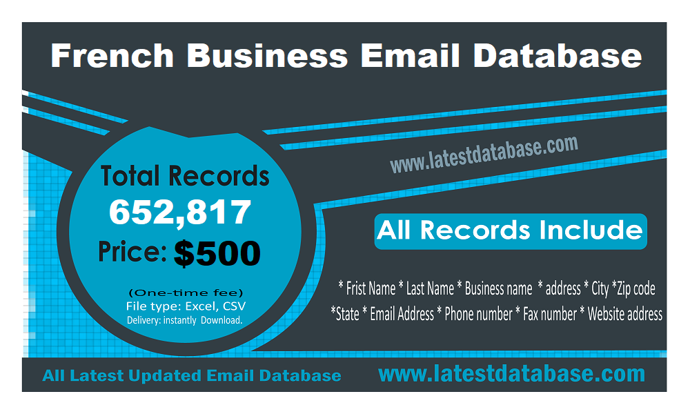 French Business Email Database