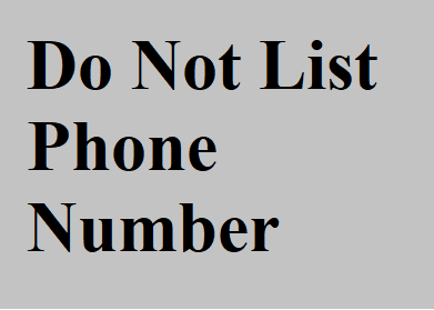 Do Not List Phone Number