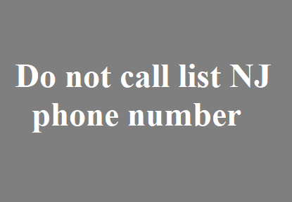 Do not call list NJ phone number