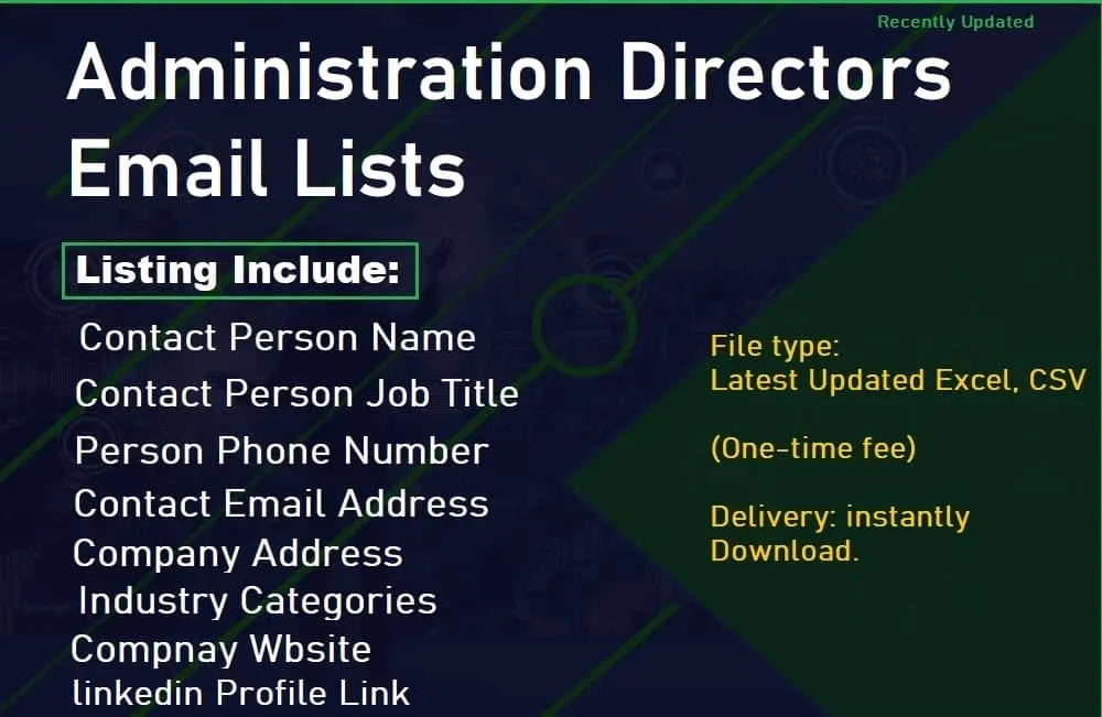 Administration Directors Email Lists