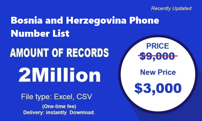 Bosnia and Herzegovina phone number list