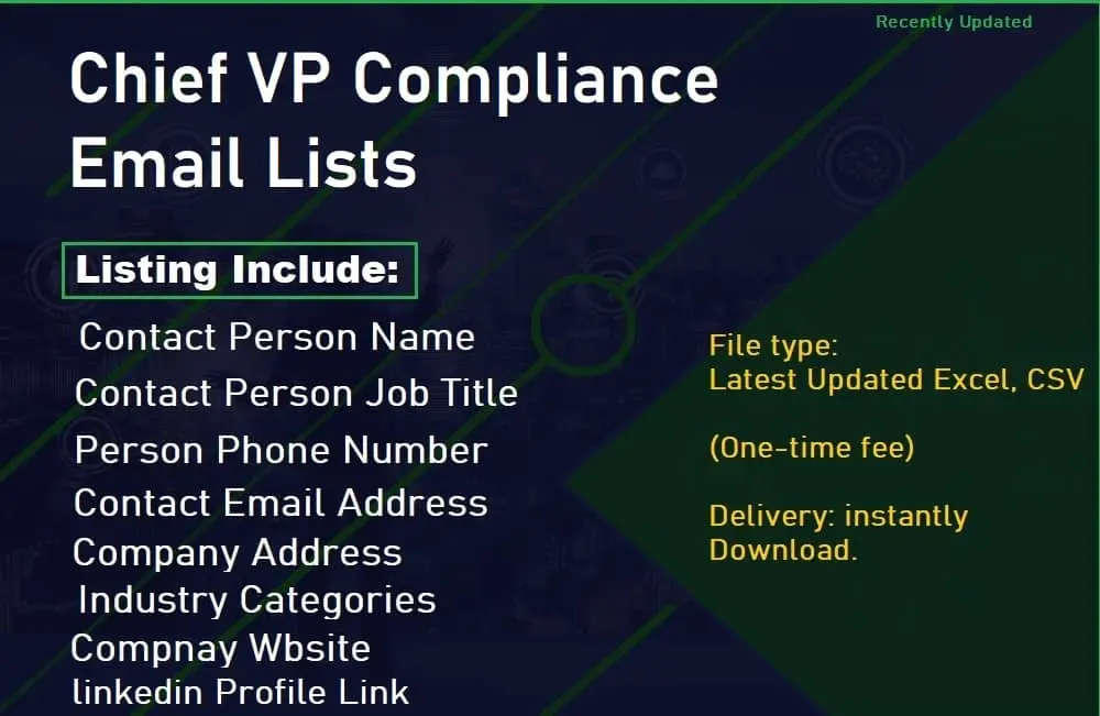 VP Compliance Email Lists