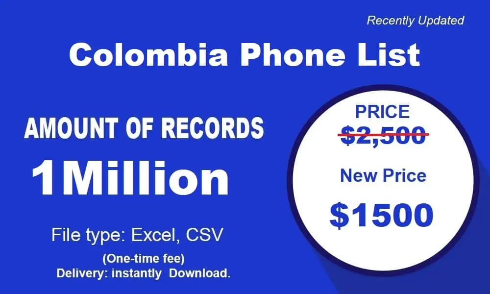 Colombia phone number list