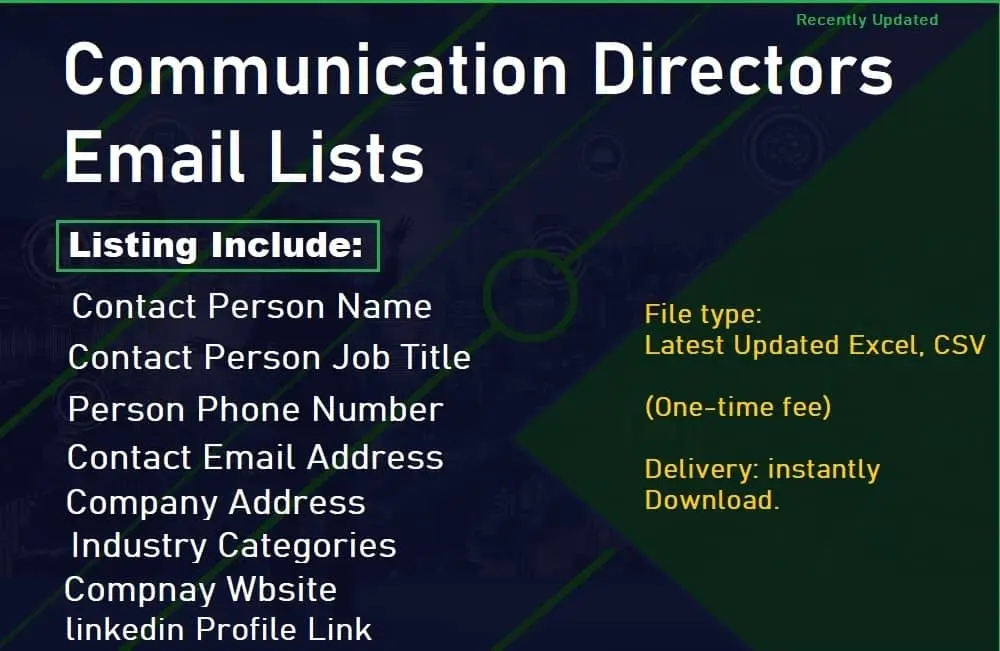 Communication Directors Email Lists