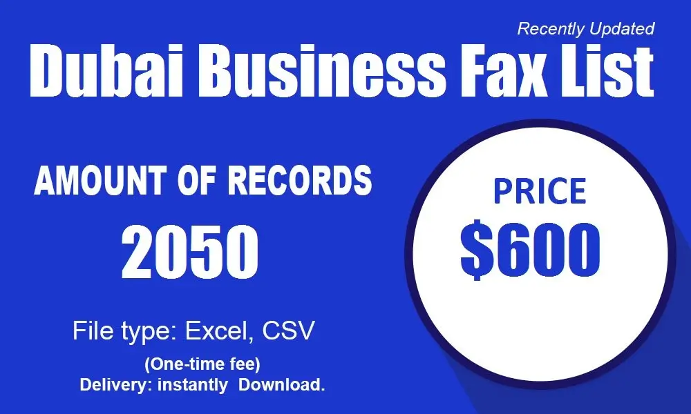 Dubai Business Fax List