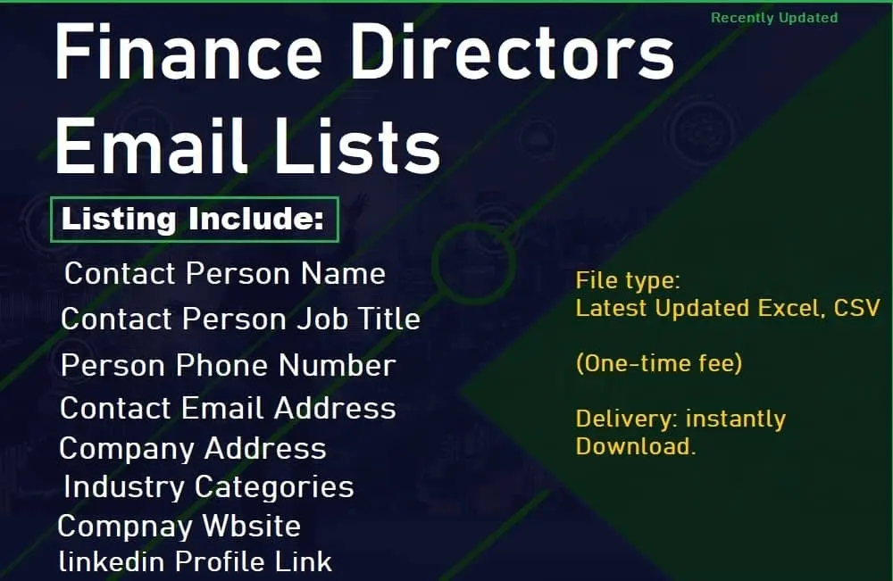 Finance Directors Email Lists