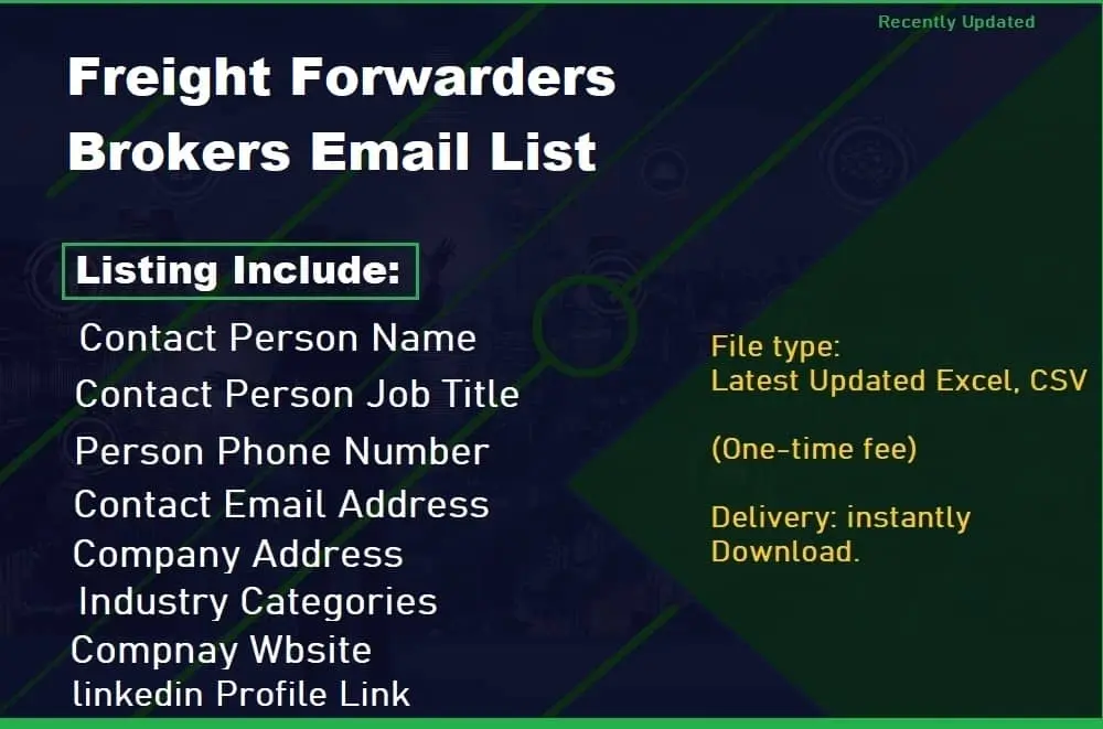 Freight Forwarders Brokers Email Lists