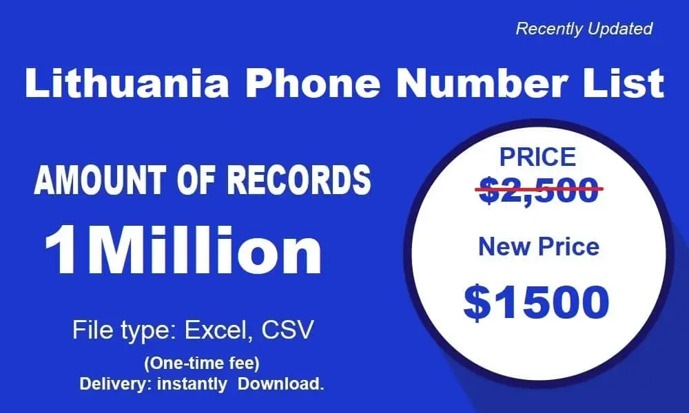 Lithuania phone number list