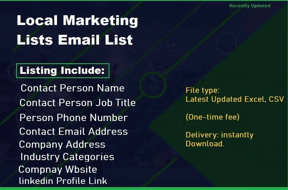 Local Marketing Email List