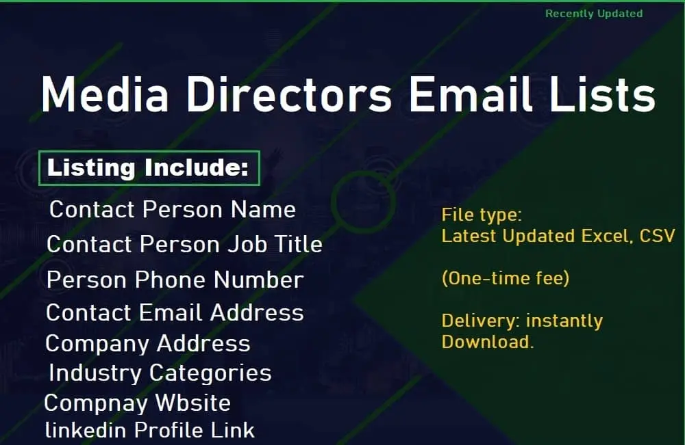Media Directors Email Lists