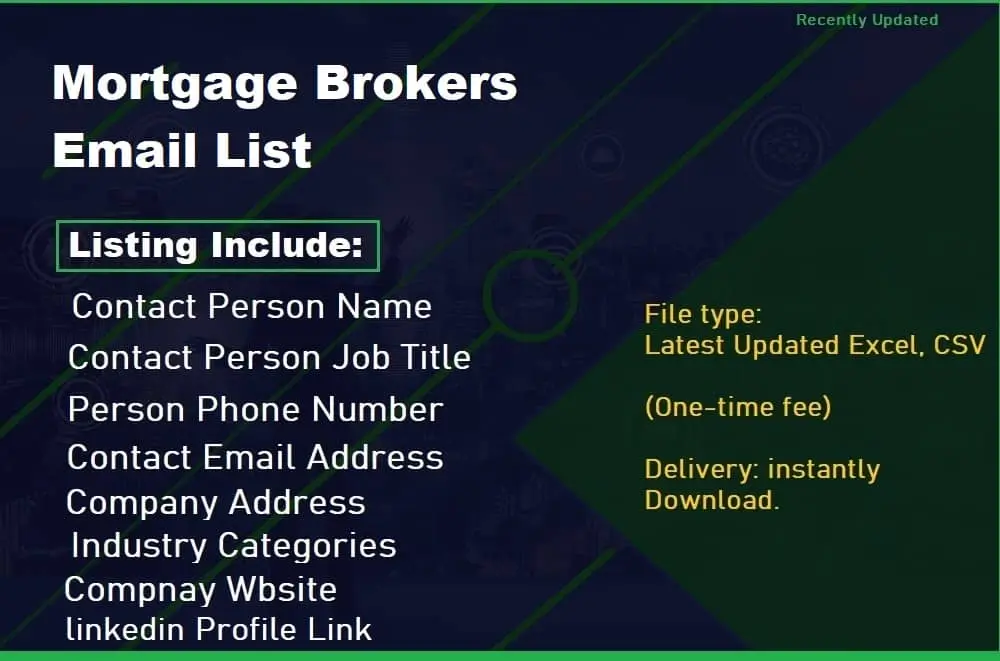 Mortgage Brokers Email List