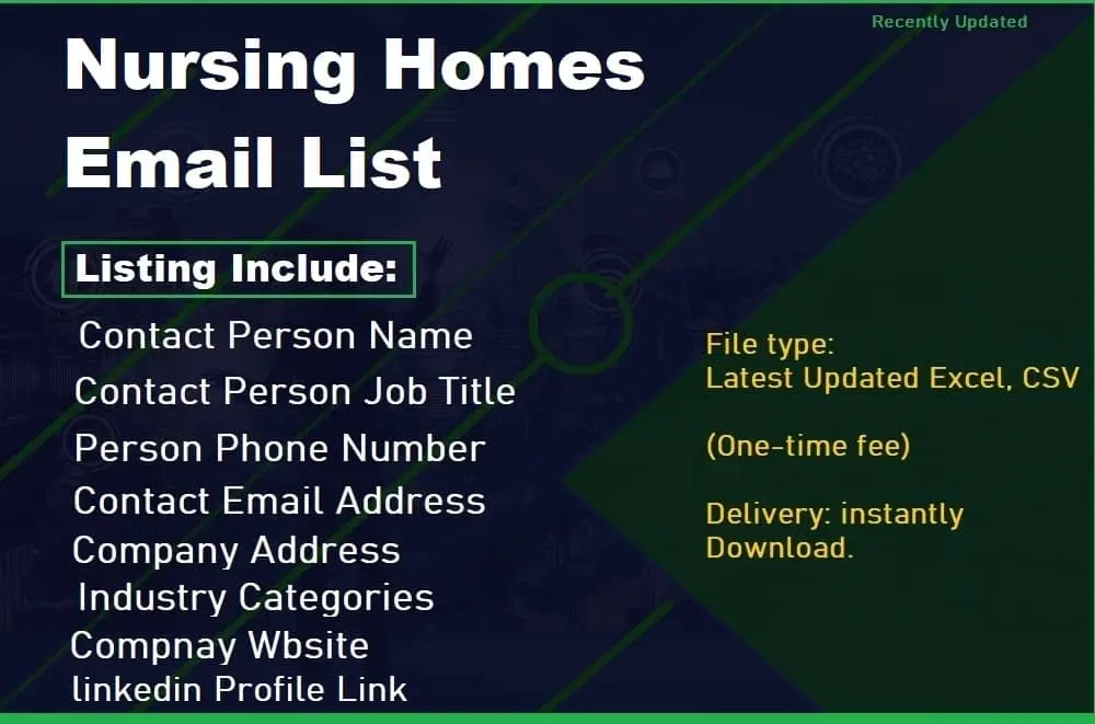 Nursing Homes Email Lists