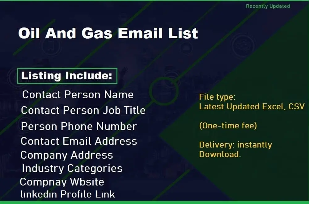 Oil and Gas Email List