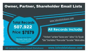 Owner/Partner/Shareholder Email Lists