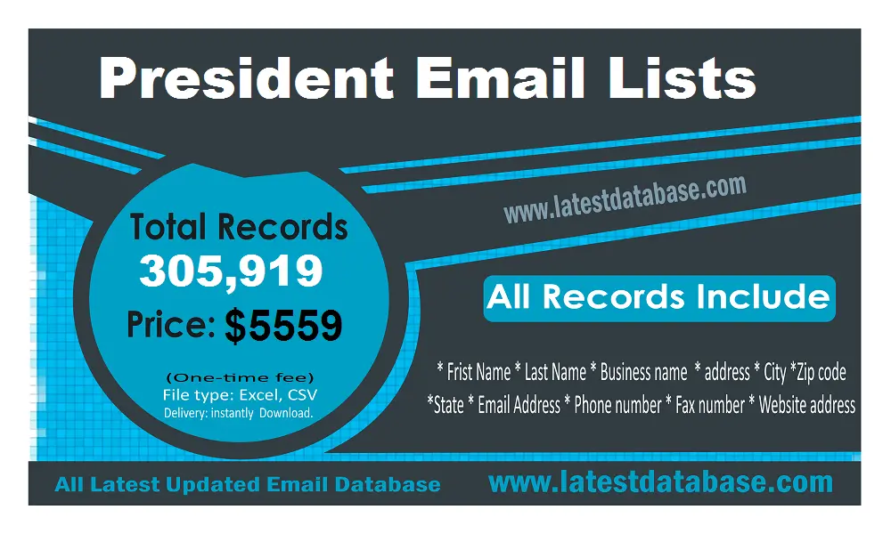 President email lists