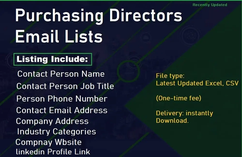 Purchasing Directors Email Lists