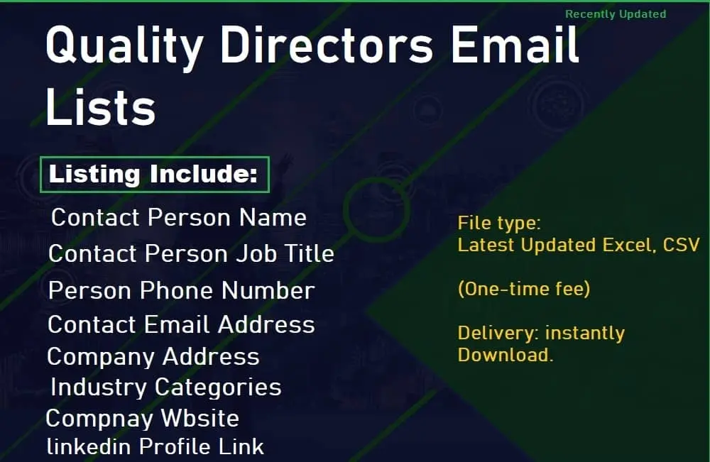 Quality Directors Email Lists