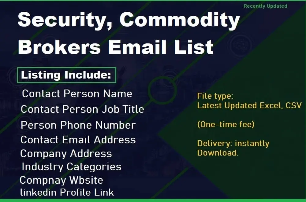 Security and Commodity Brokers Email List