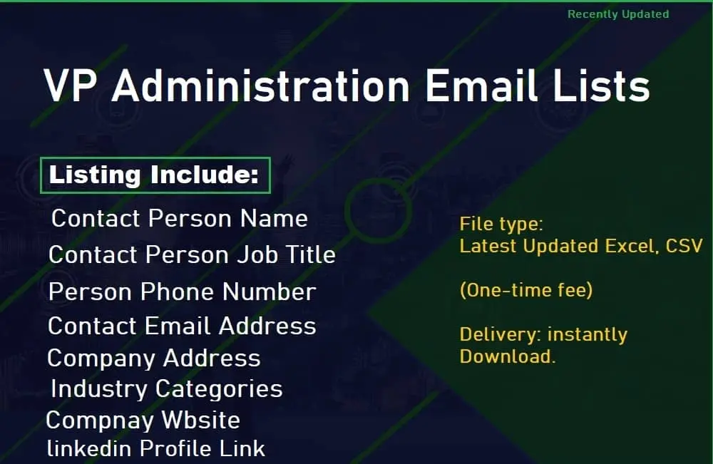 VP Administration Email Lists