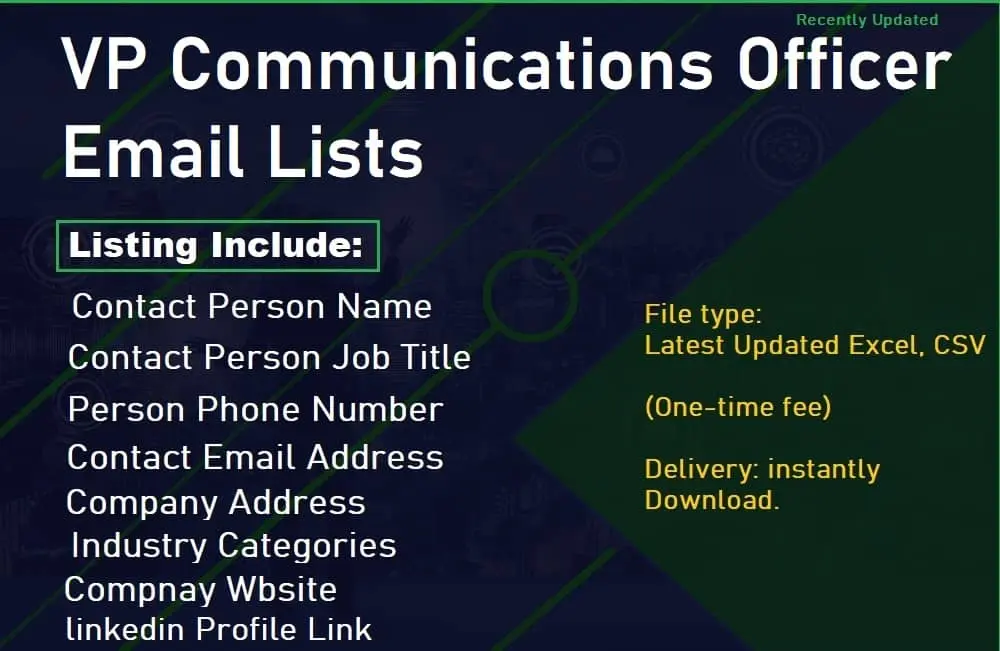 VP Communication Officer Email List