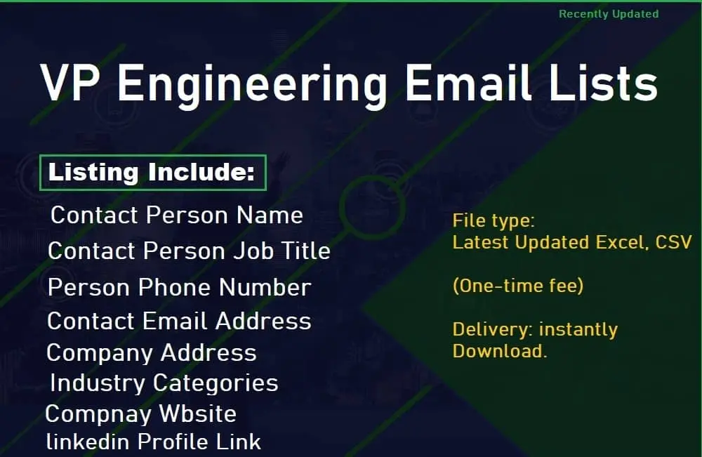 VP Engineering Email Lists