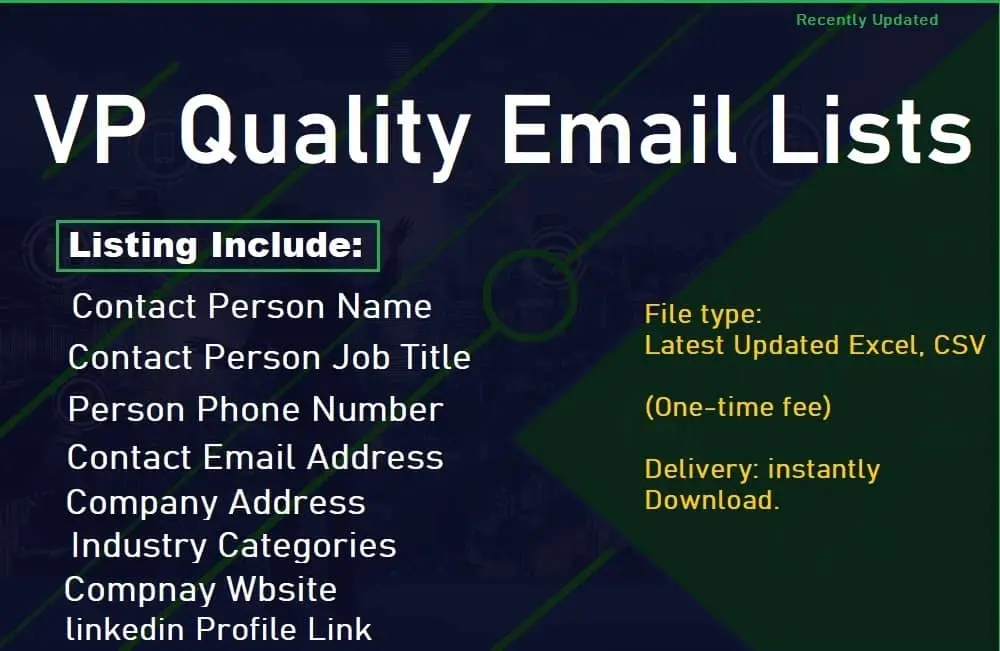 VP Quality Email Lists